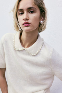 Top de punto con cuello de cuentas - H&m фото 4