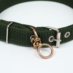 Ошейник двухслойный с вертлюгом, 2,5 см, зелёный, длина 58 см - Пижон фото 3