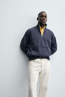 QUARTER-ZIP SWEATSHIRT - Zara фото 5