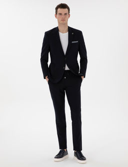 Lacivert Extra Slim Fit Tak_m Elbise