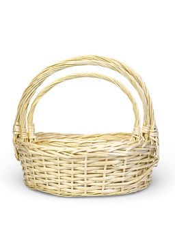 Корзина плетёная для хранения Liana, с ручкой, бежевая, набор 3 шт.