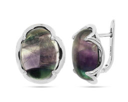 Серьги, флюорит, МЦВА170