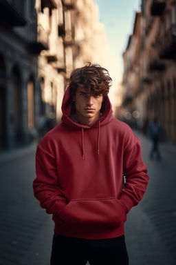 Bordo Oversize/Genis Kesim Kapusonlu Ici Polar/S?cak Tutan Sweatshirt TMNAW23SW00195