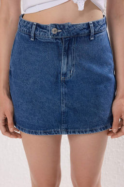 TRENDYOLMILLA Siyah Mini Denim Sort Etek TWOSS25SR00079  фото 4
