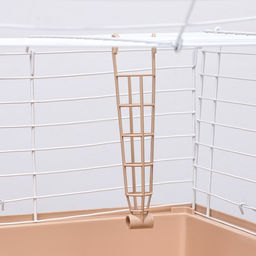 Клетка для грызунов Пижон №1 складная, 58 х 40 х 34 см (+миска, 2 кормушки), бежевая  фото 7