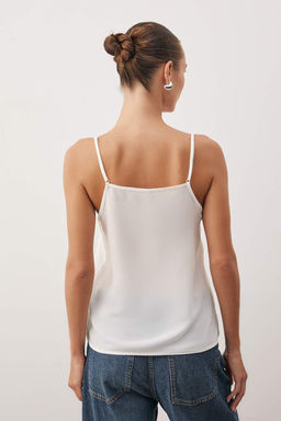 Ekru Basic Ask?l? Dokuma Bluz TWOSS19BB0224