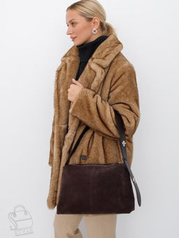 Сумка женская кожаная 8017SMS coffee Velina Fabbiano-Safenta