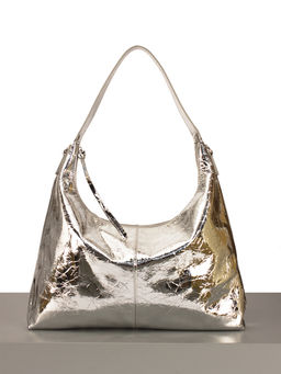 LACCOMA сумка НИ8334-серебристый натуральная кожа