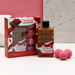 Подарочный набор Сладкие моменты: гель для душа 300 мл и бомбочки для ванны 4 шт., Чистое счастье