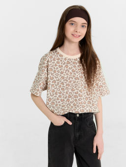 Футболка для девочек леопардовая