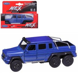 Welly. Машинка 1:38 "Mercedes-Benz G63 AMG 6X6" синий арт.43704W-B