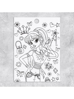 Цена за 10 шт. Наклейки детские бумажные «Подружки», c раскраской на обороте, 11×15.5 см