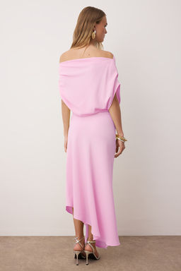 Siyah A Kesim Kay?k Yaka Dokuma Midi S?k Elbise TPRSS25EL00321 - Trendyolmilla фото 22