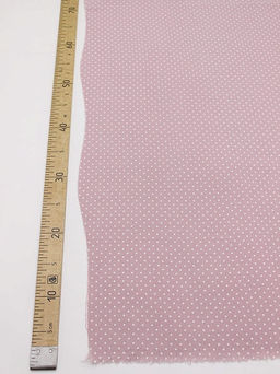Теплый хлопок Белый горох (2мм) на розовой дымке, ш.1.49м, хлопок-100%, 140гр/м.кв - Купава фото 3
