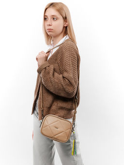 LACCOMA сумка Долли-ЛЦ802-желто-коричневый эко кожа хлопок фото 7