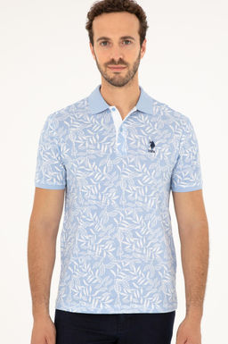 Футболка мужская U.S. Polo Assn голубая хлопок  фото 10