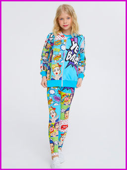 Толстовка "Поп-Арт",морская волна