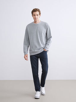 Bisiklet Yaka Erkek Sweatshirt