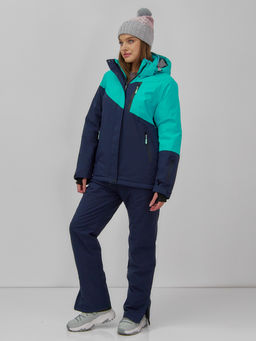 Горнолыжный костюм женский зимний бирюзового цвета 0707Br - Chunmai фото 8