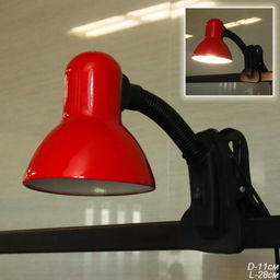 Светильник настольный на прищепке красный / 108BXIAO-4 / Ex27 /уп 70/