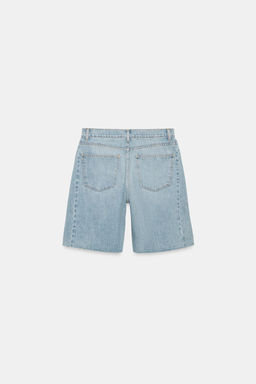 BERMUDA DENIM RELAXED TIRO MEDIO ZW COLLECTION / Azul lavado - Zara фото 6