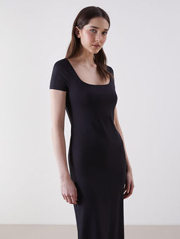 Kare Yaka Bodycon Elbise
