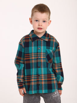 РБ015 Рубашка "Шерон" (зеленый; синий)