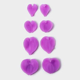 Набор молдов Сердца, силикон, 4 пары, розовый - Simaland фото 5