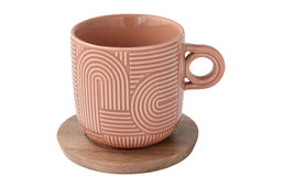 Набор чашек Радуга, бежевая, коричневая, 0,25 л, 2 шт - Easy life фото 4