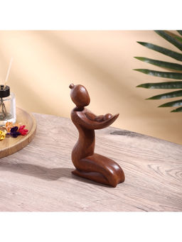 Фигурка «Мать с ребёнок», 12×3.5×20 см, дерево суар