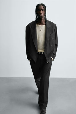 STRIPED SUIT TROUSERS