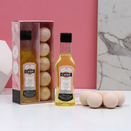 Гель для душа и бомбочки для ванны 5 шт Ты прекрасна!, подарочный набор косметики, ЧИСТОЕ СЧАТЬЕ - Чистое счастье фото 2