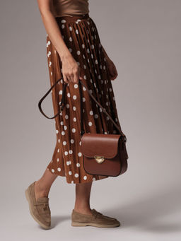 Сумка кожаная через плечо Deboro 3158 коппер