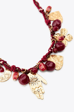 TRIPLE CORD CHARM NECKLACE - Zara фото 3
