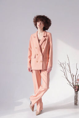 Жакет двубортный в тёплом розовом - Martichelli фото 8