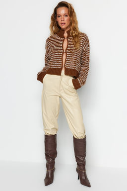 Kahverengi Yumusak Dokulu Degrade Triko H?rka TWOAW24HI00052