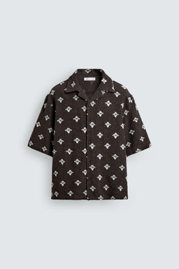 CAMISA JACQUARD TEXTURA / Marr?n / Topo - Zara фото 7