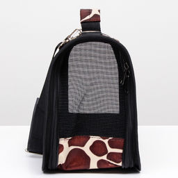 Сумка - переноска для животных Жираф, каркасная, размер S, 37,5 х 17 х 22 см - Пижон фото 4