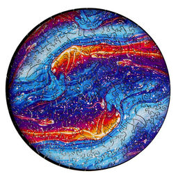 Пазл деревянный фигурный Магия красок, круглый - Puzzle фото 2