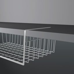 Корзина сетчатая навесная на полку Доляна, 35×23×12 см, белая