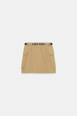FALDA MINI CARGO CINTUR?N / Camel medio - Zara фото 7