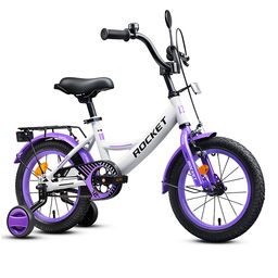 Велосипед 12" Rocket Gem, цвет белый/фиолетовый
