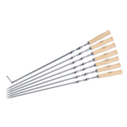 51521 GIPFEL Набор из 6 шампуров PICNIC 60см с кочергой в переносной сумке. Материал: Нерж. сталь, дерево, нейлон. Цвет: черный.