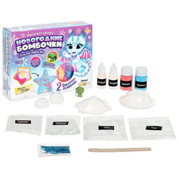 Бомбочки для ванны своими руками «Новогодние бомбочки: Дракон», детские, набор для опытов