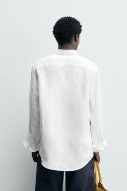 CAMISA REGULAR FIT LINO - LYOCELL / Blanco - Zara фото 3