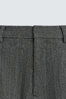 HERRINGBONE TEXTURED SUIT TROUSERS WITH WOOL - Zara фото 23