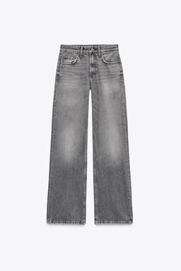 TRF WIDE-LEG MID-RISE FULL LENGTH JEANS - Zara фото 13