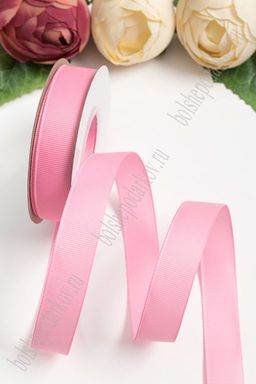 Лента репсовая 2 см*20 ярд "1 сорт" (SF-1723) розовый №255