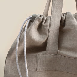 Сумка шоппер небелёный SL HOME Light shopper, 53?45 см, 100% лён, 200 г/м2