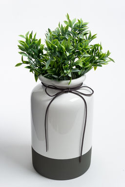 Ваза керамика (SF-2817) белый/серый